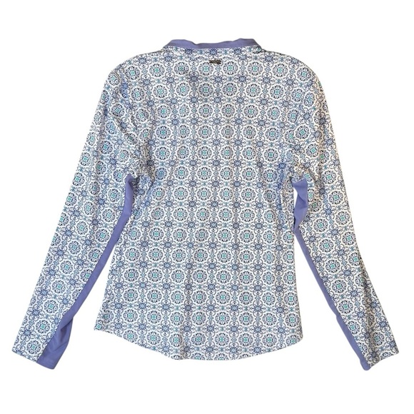 Cabana Life Long Sleeve Sport Sun Shirt UPF 50 Quarter Zip Women's Small - Picture 3 of 7
